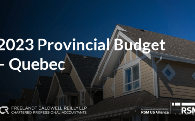 2023 Provincial Budget – Quebec